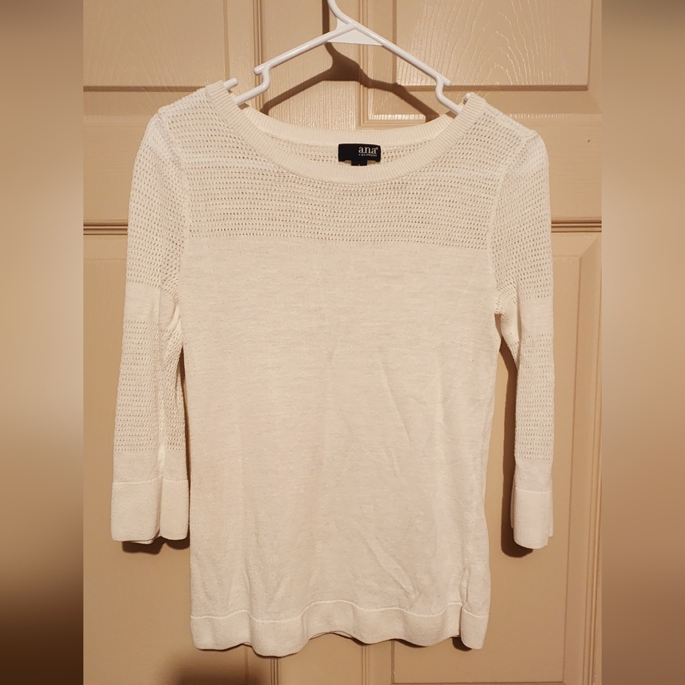 White sweater top